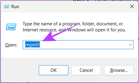open-run-and-write-regedit-and-hit-enter 4 طرق لزيادة ذاكرة الوصول العشوائي للفيديو (VRAM) في Windows