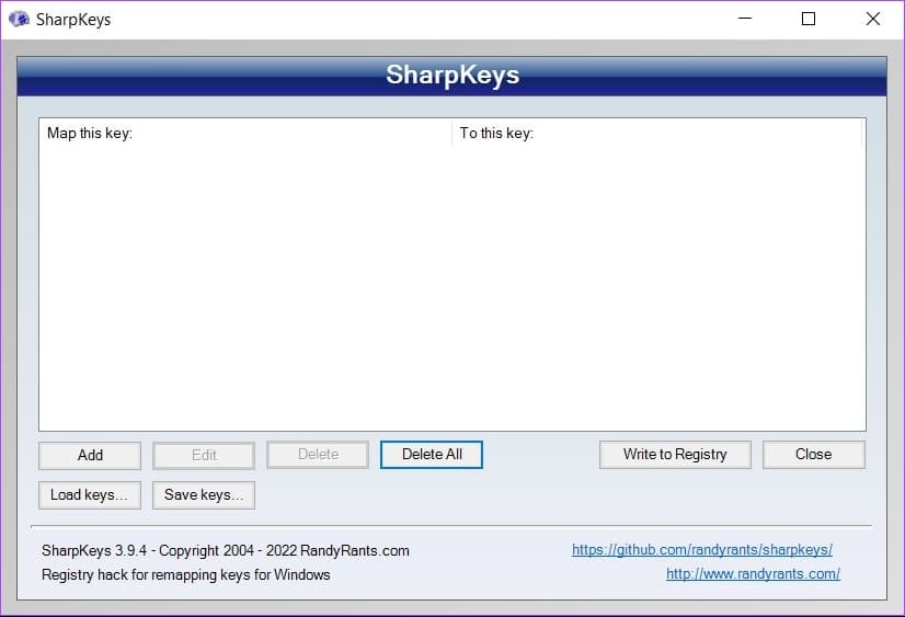 open-sharpkeys طريقتان لإعادة تعيين مفاتيح لوحة المفاتيح في Windows 11