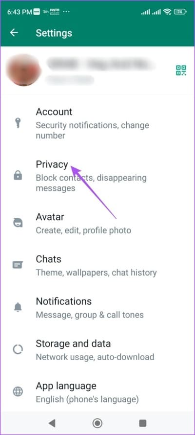 privacy-settings-whatsapp-android-2-461x1024-1 أفضل 7 إصلاحات لعدم ظهور حالة الكتابة في WhatsApp على iPhone و Android