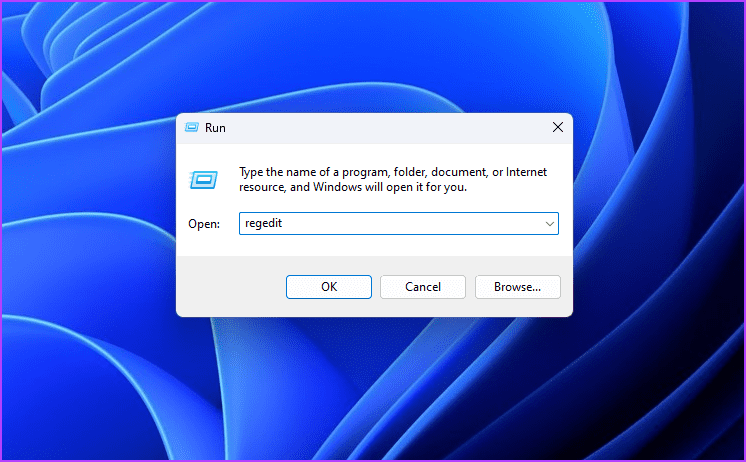 regedit-1 أفضل 5 طرق لإصلاح عدم عمل إعدادات شاشة التوقف وباللون الرمادي في Windows 11