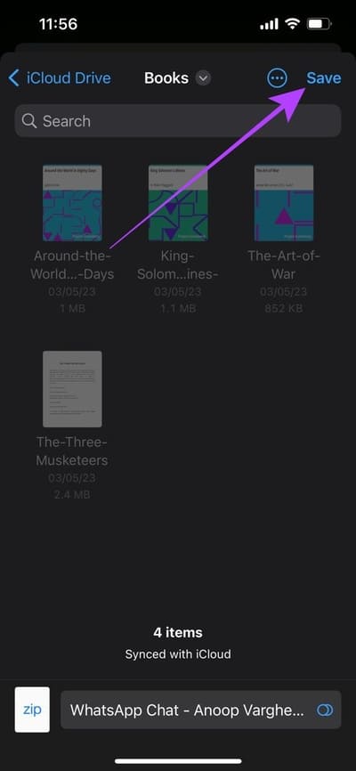 rename-the-file-and-tap-save كيفية حفظ الرسائل الصوتية WhatsApp على iPhone و Android والويب