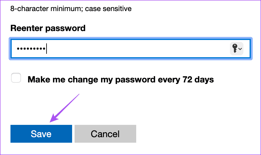 save-new-password-outlook-web كيفية تغيير كلمة مرور Outlook على الهاتف المحمول وسطح المكتب والويب