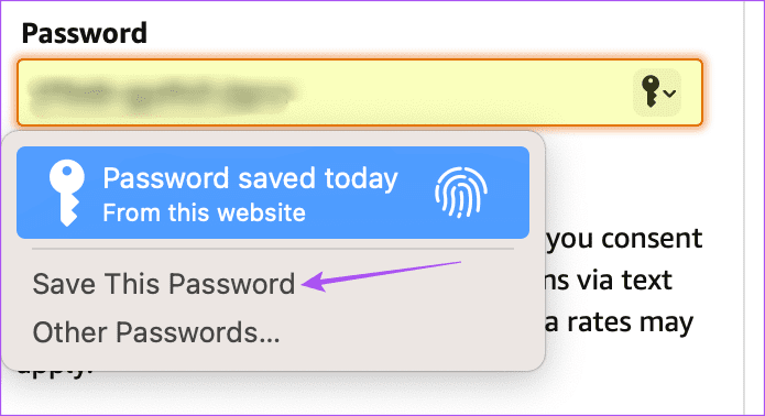 save-this-password-safari-mac كيفية إنشاء كلمات مرور قوية على iPhone و iPad و Mac
