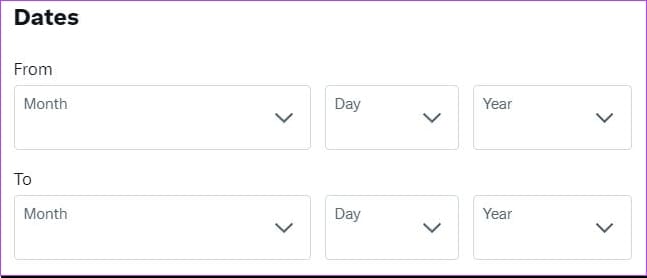 search-by-dates كيفية استخدام البحث المتقدم في Twitter: الدليل النهائي