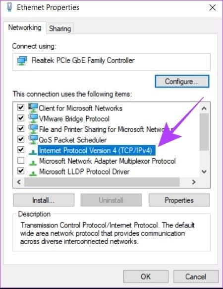 search-for-ipv4 كيفية استخدام Wi-Fi و Ethernet في نفس الوقت في Windows