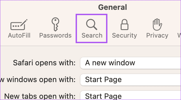 search-settings-safari-mac كيفية تغيير محرك البحث الافتراضي في Safari على iPhone و iPad و Mac