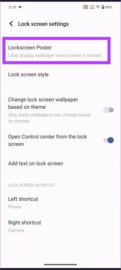 select-lockscreen-poster-461x1024-1 كيفية إيقاف تشغيل شاشة القفل الديناميكي (أو GLANCE ) على Android