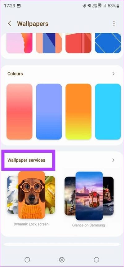 select-wallpaper-services-478x1024-1 كيفية إيقاف تشغيل شاشة القفل الديناميكي (أو GLANCE ) على Android
