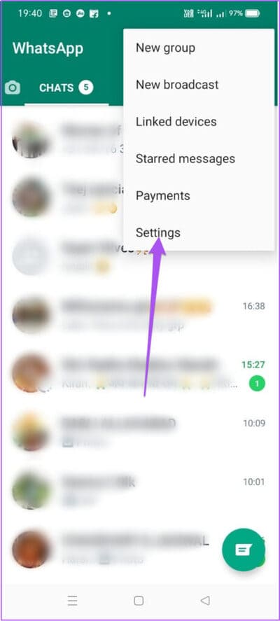 settings-whatsapp-android-1-462x1024-1 أفضل 7 إصلاحات لعدم ظهور حالة الكتابة في WhatsApp على iPhone و Android