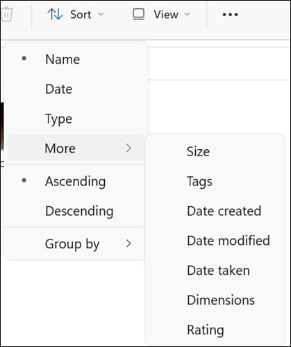 sorting-order كيفية دمج الصور في ملف PDF واحد في Windows 10 أو Windows 11
