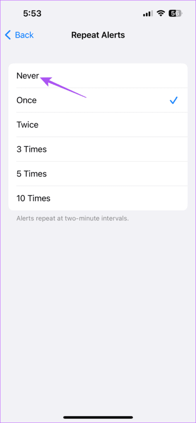 stop-repeat-alerts-messages-app-iphone-711x1536-1 أفضل 6 إصلاحات لإشعارات الشارة غير الصحيحة في تطبيق Messages على iPhone
