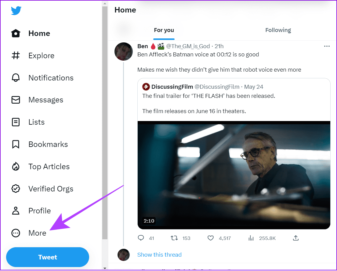 tap-more كيفية فرض Twitter في الوضع المظلم على iPhone و Android و سطح المكتب