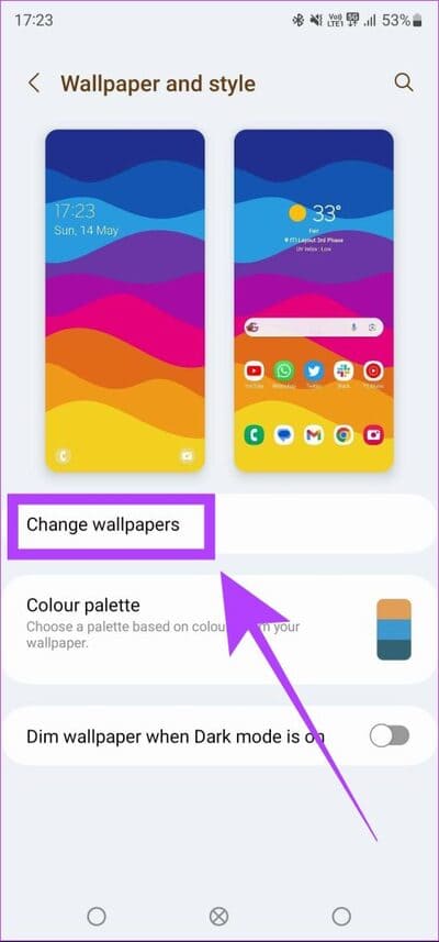 tap-on-change-wallpapers-478x1024-1 كيفية إيقاف تشغيل شاشة القفل الديناميكي (أو GLANCE ) على Android