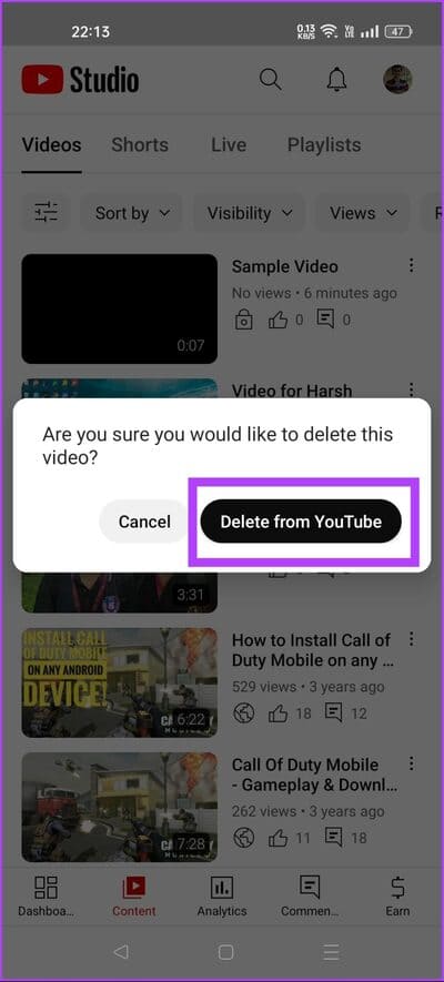 tap-on-delete-from-youtube-694x1536-1 كيفية حذف مقاطع الفيديو على YouTube: دليل خطوة بخطوة