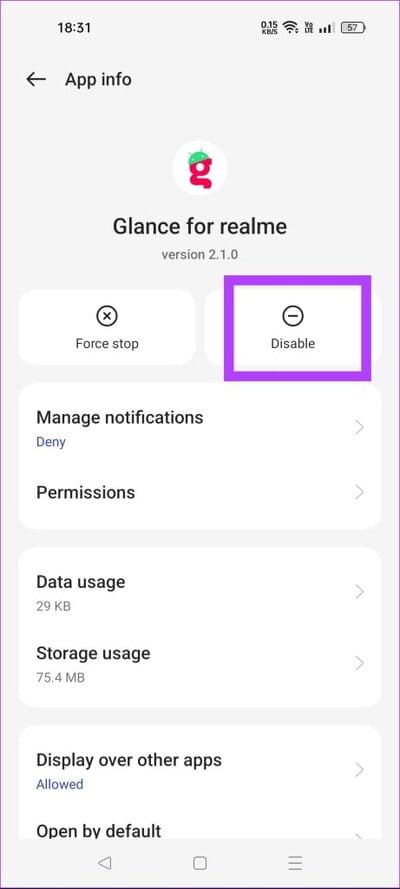 tap-on-disable-461x1024-1 كيفية إيقاف تشغيل شاشة القفل الديناميكي (أو GLANCE ) على Android