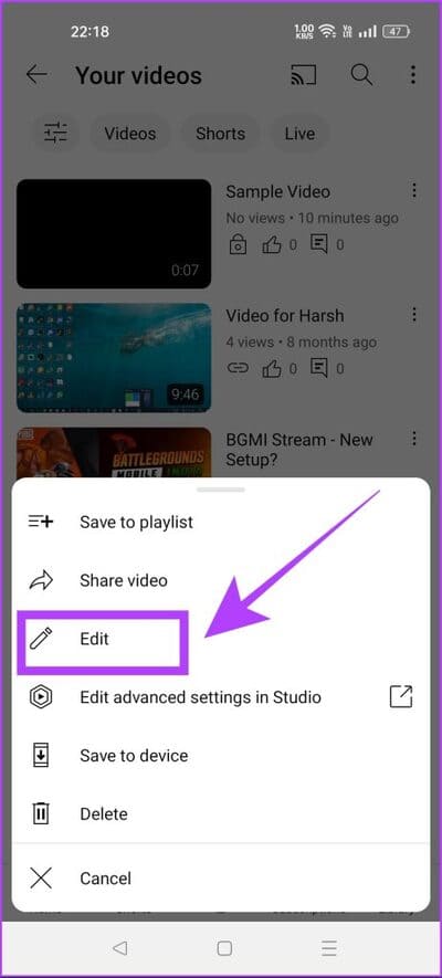 tap-on-edit-7-463x1024-1 كيفية حذف مقاطع الفيديو على YouTube: دليل خطوة بخطوة