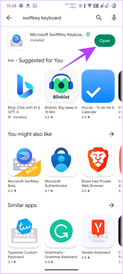 tap-open كيفية الحصول على ChatGPT و Bing Chat على هواتف Android