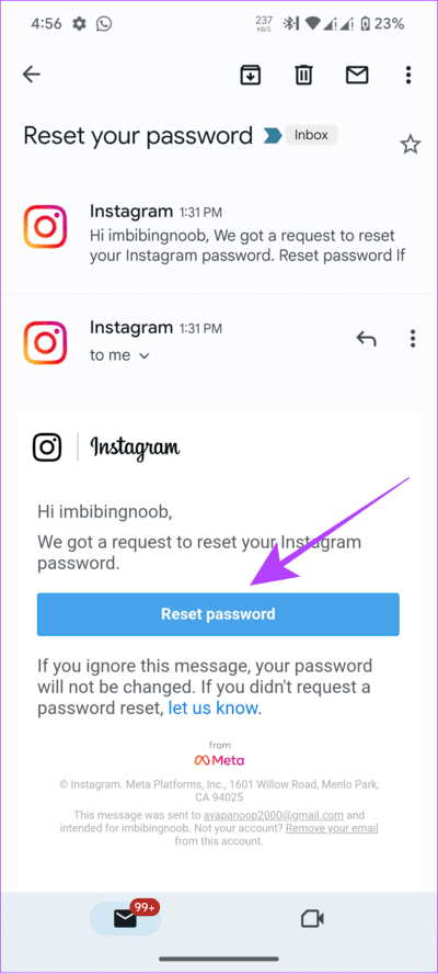 tap-reset-password كيفية تغيير كلمة مرور Instagram على Android و iPhone وسطح المكتب