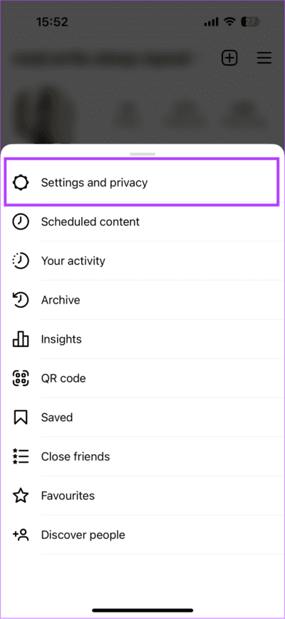 tap-settings-and-privacy-709x1536-1 9 طرق سهلة لإصلاح عدم ظهور Instagram في آخر نشاط