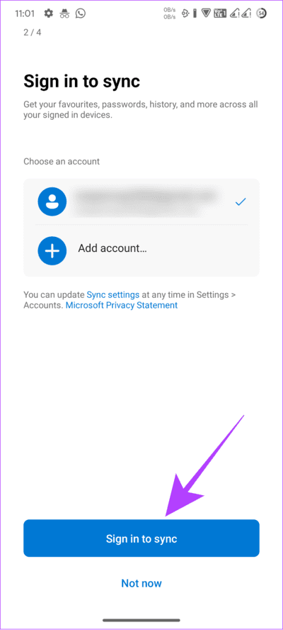 tap-sign-in-to-sync كيفية الحصول على ChatGPT و Bing Chat على هواتف Android