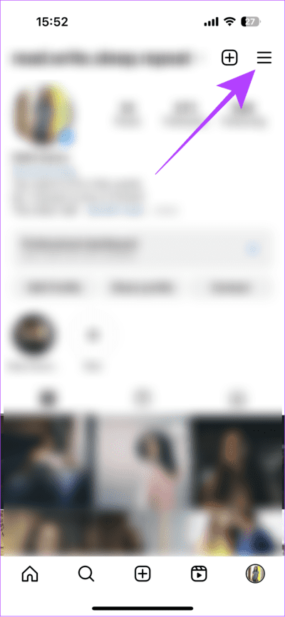 tap-the-hamburger-menu 9 طرق سهلة لإصلاح عدم ظهور Instagram في آخر نشاط