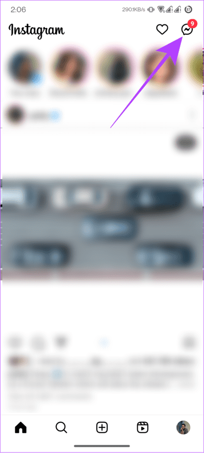 tap-the-messages-icon-on-the-top-right-corner-1 9 طرق سهلة لإصلاح عدم ظهور Instagram في آخر نشاط