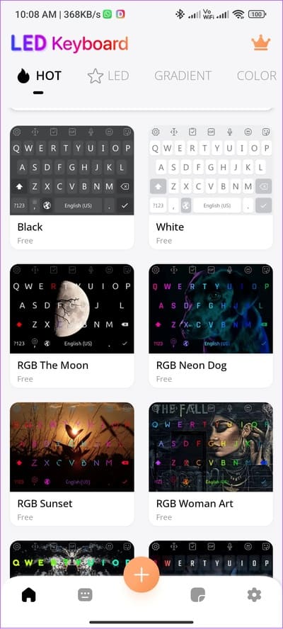 themes-in-led-keyboard 4 طرق للحصول على رموز تعبيرية جديدة على Android