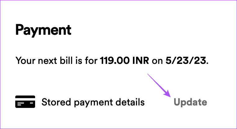 update-payment-method-spotify أفضل 5 إصلاحات لعدم Spotify على Amazon Fire TV Stick