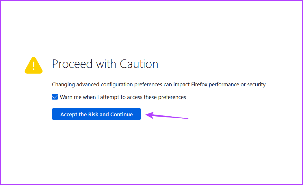 Accept-the-Risk-and-Continue أفضل 5 طرق لإصلاح عدم عمل المدقق الإملائي لـ Mozilla Firefox في Windows 11