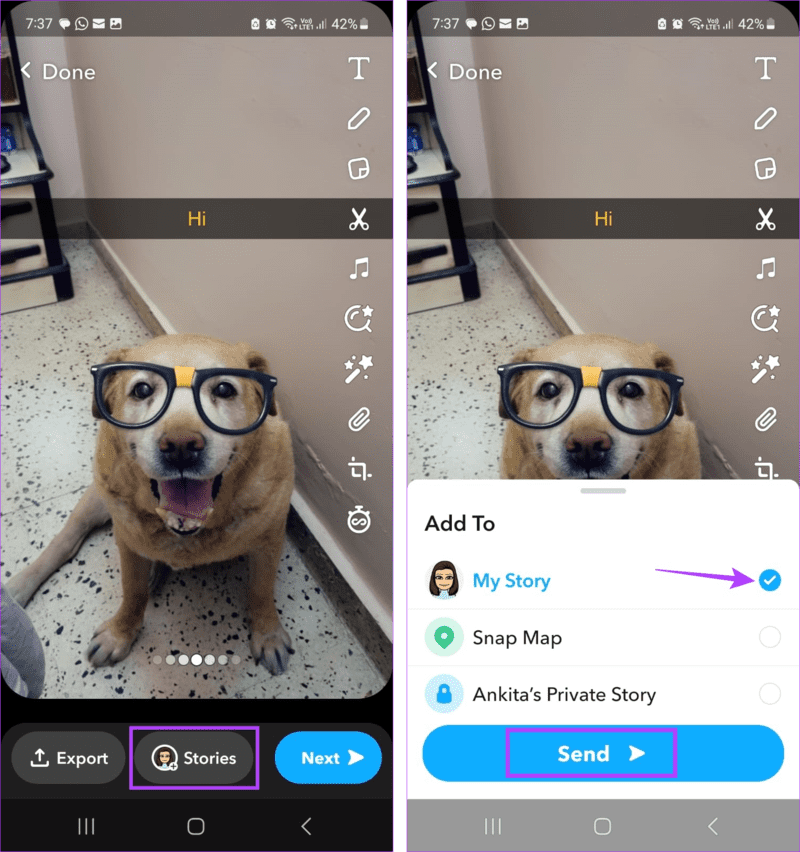 كيفية إضافة صور ألبوم الكاميرا إلى قصة Snapchat - %categories