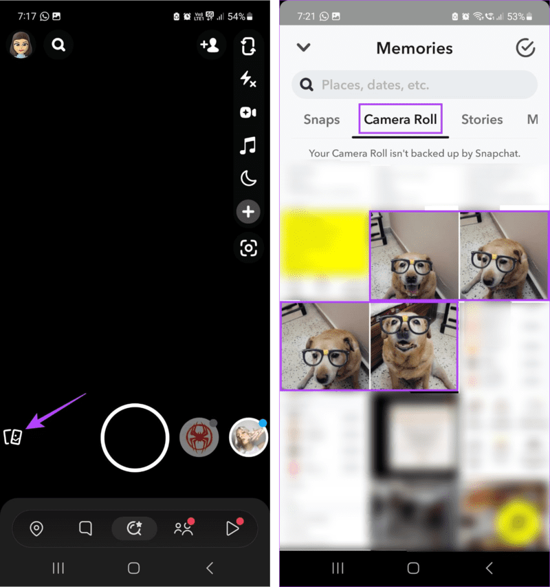 Add-Camera-Roll-Photos-to-Snapchat-Story-7 كيفية إضافة صور ألبوم الكاميرا إلى قصة Snapchat