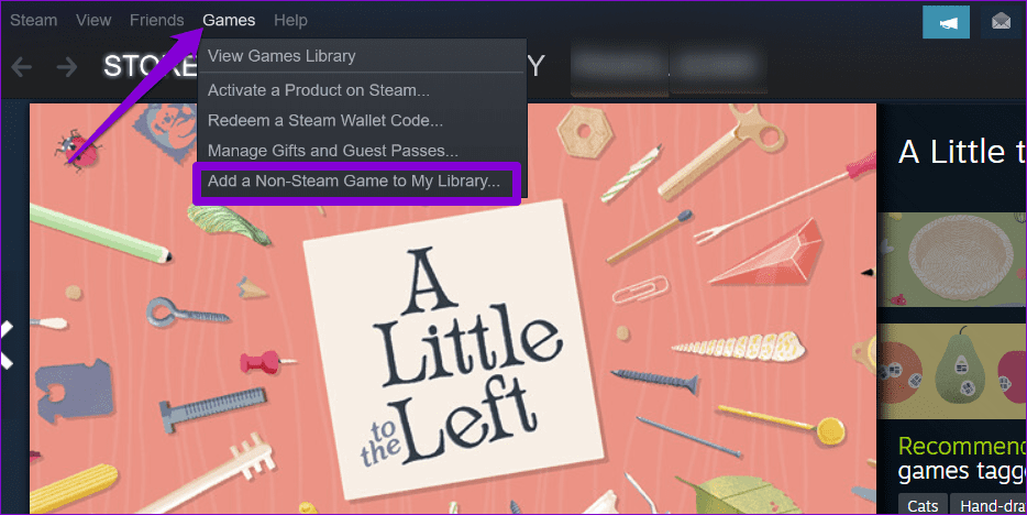 كيفية إضافة أو إزالة ألعاب غير Steam إلى مكتبة Steam - %categories