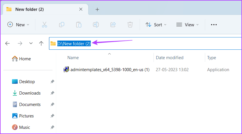 Address-bar-2 أفضل 5 طرق لإصلاح خطأ "الدليل ليس فارغًا" في Windows 11