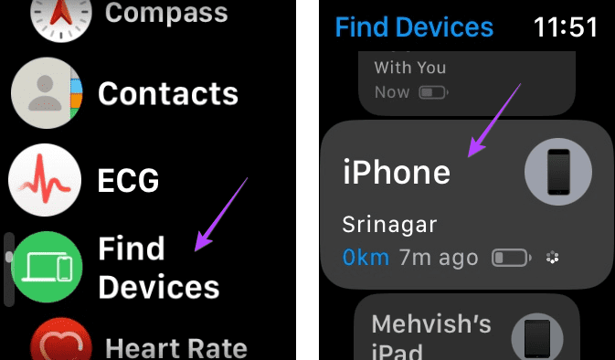 Apple-Watch-Find-Devices-iPhone كيفية اختبار اتصال لسماع رنين Apple Watch من iPhone والعكس بالعكس