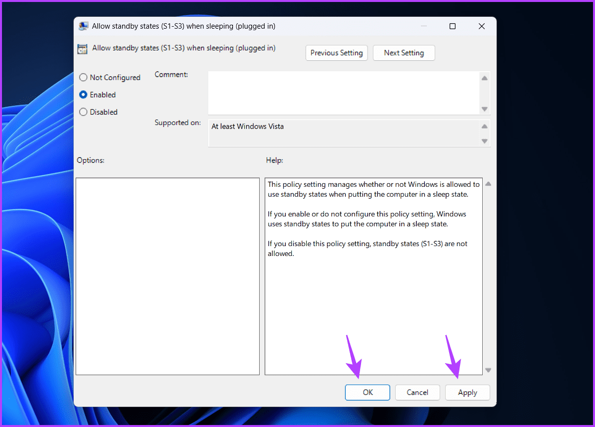 Apply 4 أفضل الطرق لتعطيل وضع السكون في Windows 11