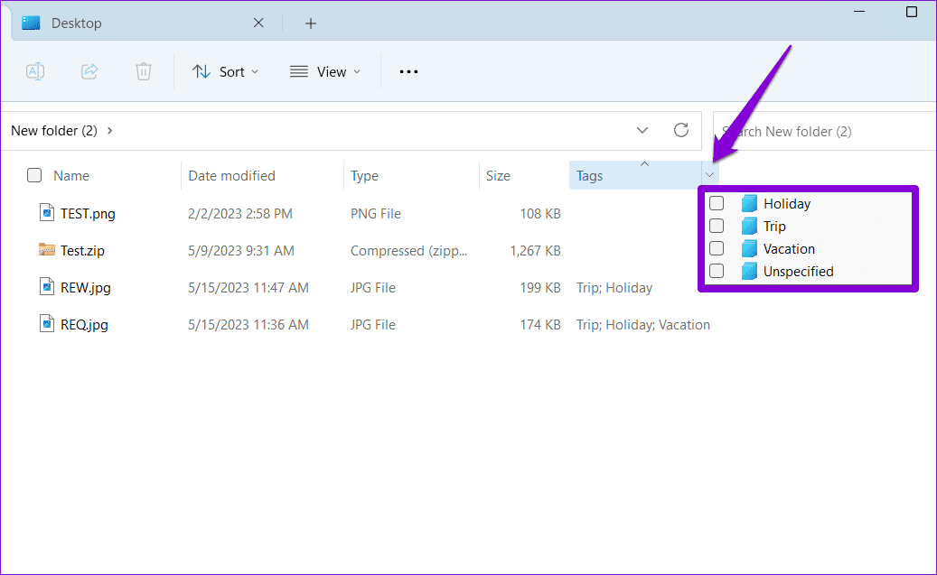 Arrange-Files-Based-on-Tags-on-Windows كيفية إضافة علامات إلى الملفات للعثور عليها بسهولة في Windows 11