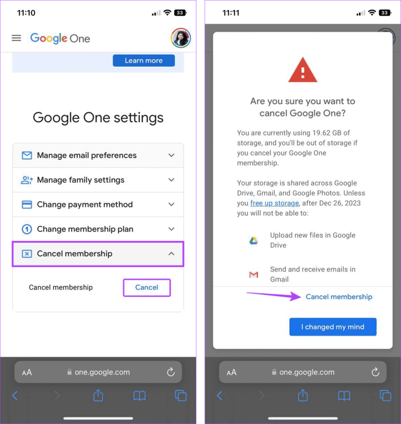 Cancel-Google-One-Subscription-10 ماذا يحدث عند إلغاء اشتراك Google One