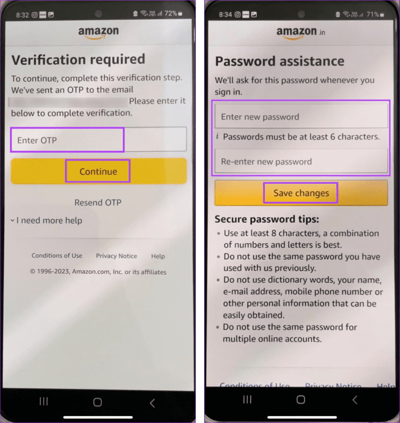 Change-or-Reset-Amazon-Password-22 كيفية تغيير أو إعادة تعيين كلمة مرور Amazon