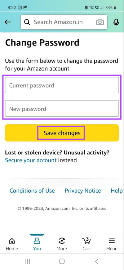 Change-or-Reset-Amazon-Password-28 كيفية تغيير أو إعادة تعيين كلمة مرور Amazon