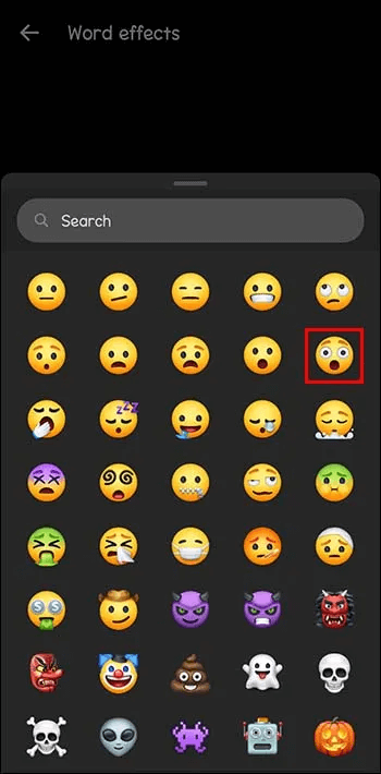 Choosing-Your-Own-Words-for-Word-Effects-2 كيفية إزالة سمة افتراضية في Messenger