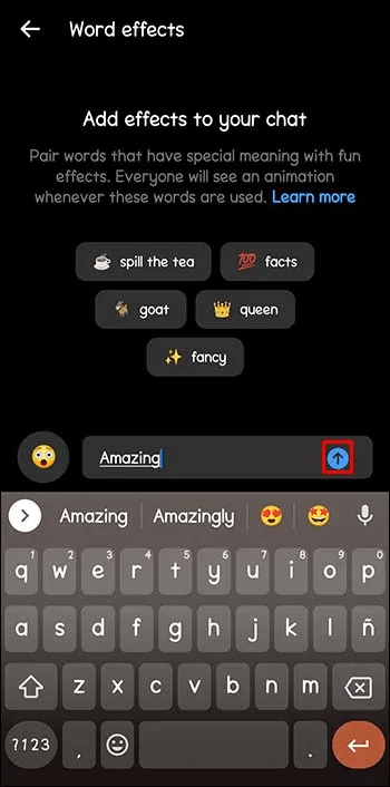 Choosing-Your-Own-Words-for-Word-Effects-3 كيفية إزالة سمة افتراضية في Messenger