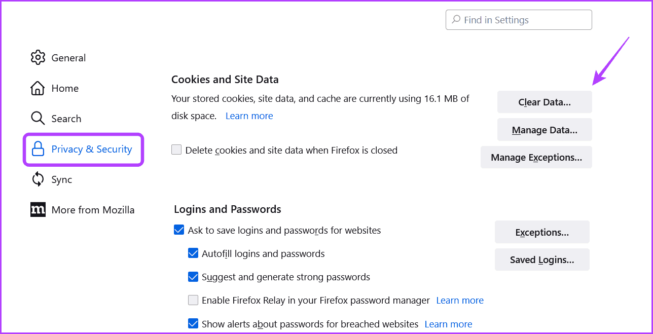 Clear-data أفضل 5 طرق لإصلاح عدم عمل المدقق الإملائي لـ Mozilla Firefox في Windows 11