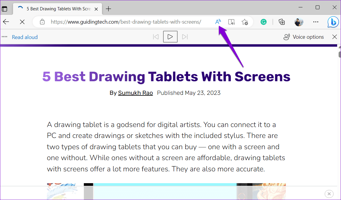 Close-Read-Aloud-on-Desktop كيفية استخدام ميزة القراءة بصوت عالٍ في Microsoft Edge