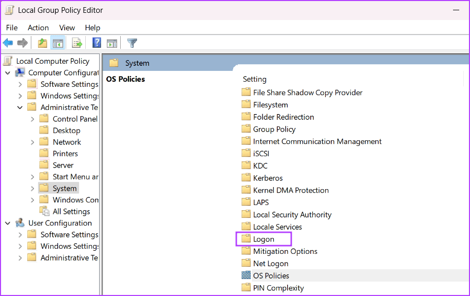 Configure-a-Policy-in-Group-Policy-Editor-4 أفضل 5 طرق لإصلاح خيار "تبديل المستخدم" مفقود من شاشة تسجيل الدخول إلى Windows