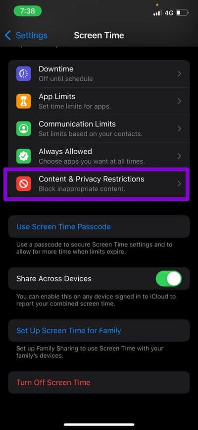 Content-Privacy-Restrictions-on-iPhone-1-709x1536-1 أفضل 6 إصلاحات لـ Apple ID باللون الرمادي على iPhone