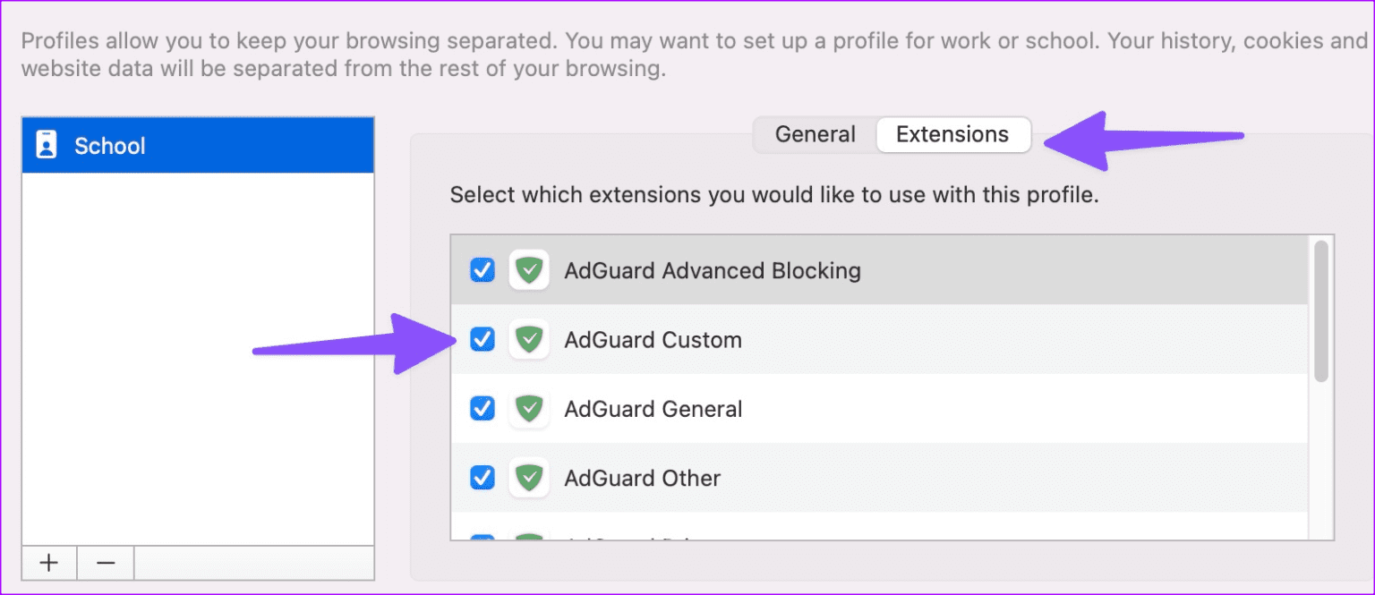 Create-and-use-profiles-in-Safari-7-1536x665-1 كيفية إنشاء ملفات تعريف Safari في iOS 17 و macOS Sonoma