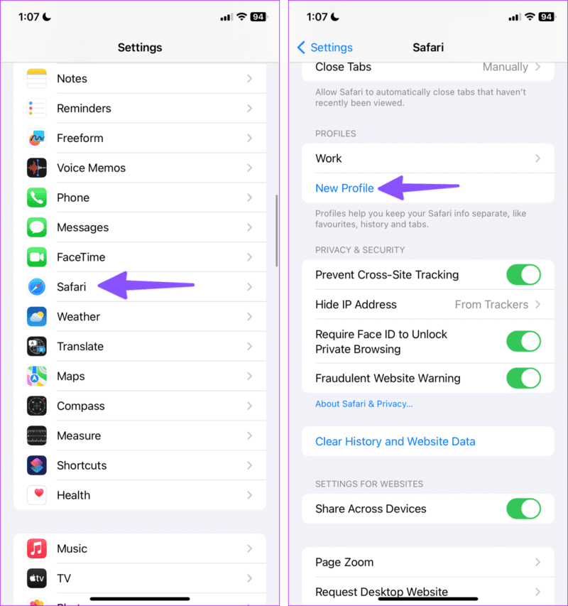 Create-and-use-profiles-in-Safari-9-side-1441x1536-1 كيفية إنشاء ملفات تعريف Safari في iOS 17 و macOS Sonoma