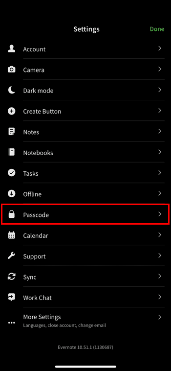 Creating-a-Passcode-Lock-for-an-Apple-Device-4 كيفية تغيير كلمة المرور في Evernote