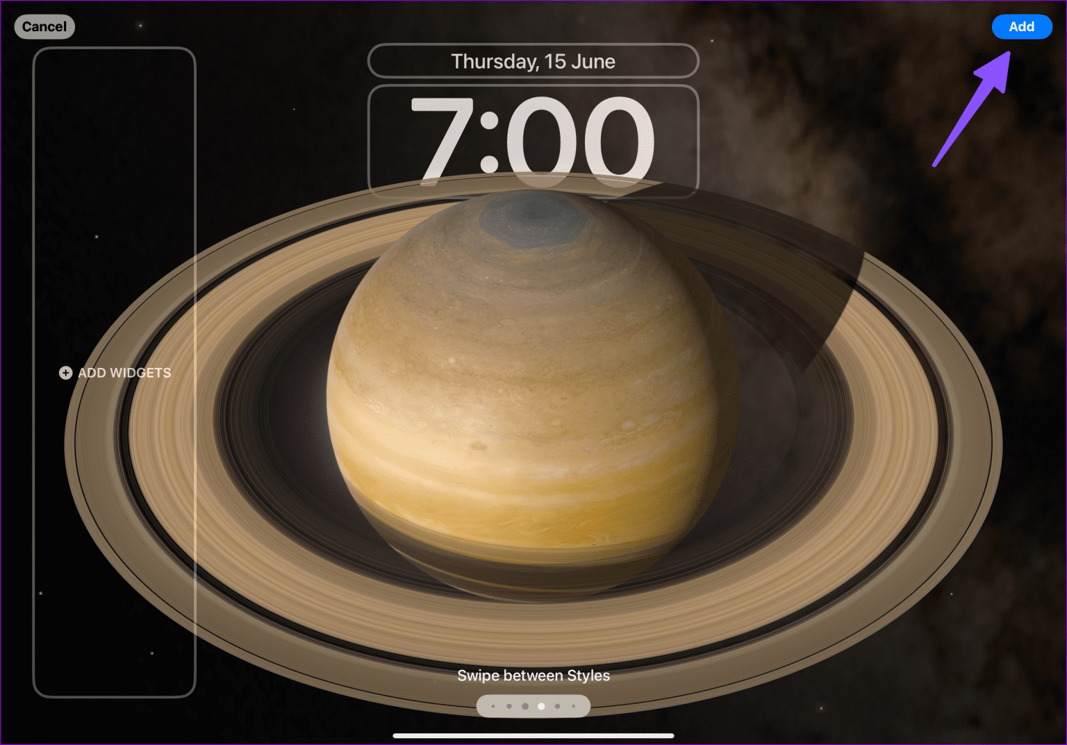 Customize-iPad-Lock-Screen-4-1536x1073-1 كيفية تخصيص شاشة قفل iPad باستخدام الويدجت وخلفيات الشاشة الحية