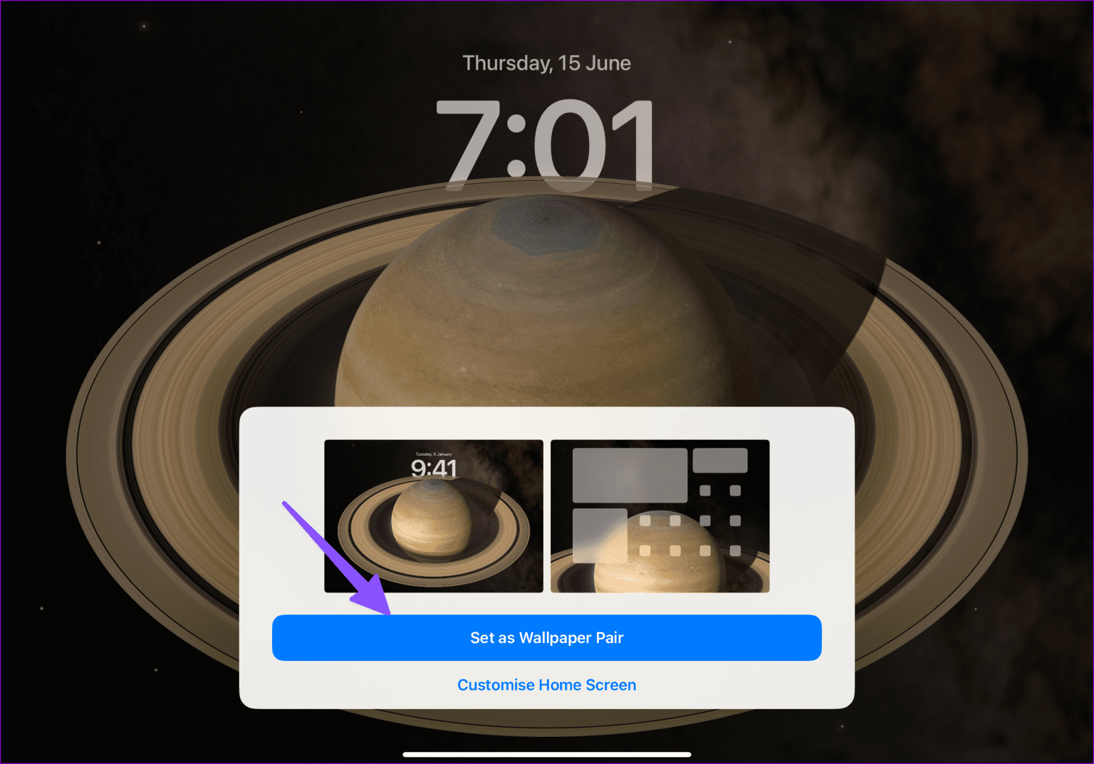Customize-iPad-Lock-Screen-5-1536x1073-1 كيفية تخصيص شاشة قفل iPad باستخدام الويدجت وخلفيات الشاشة الحية